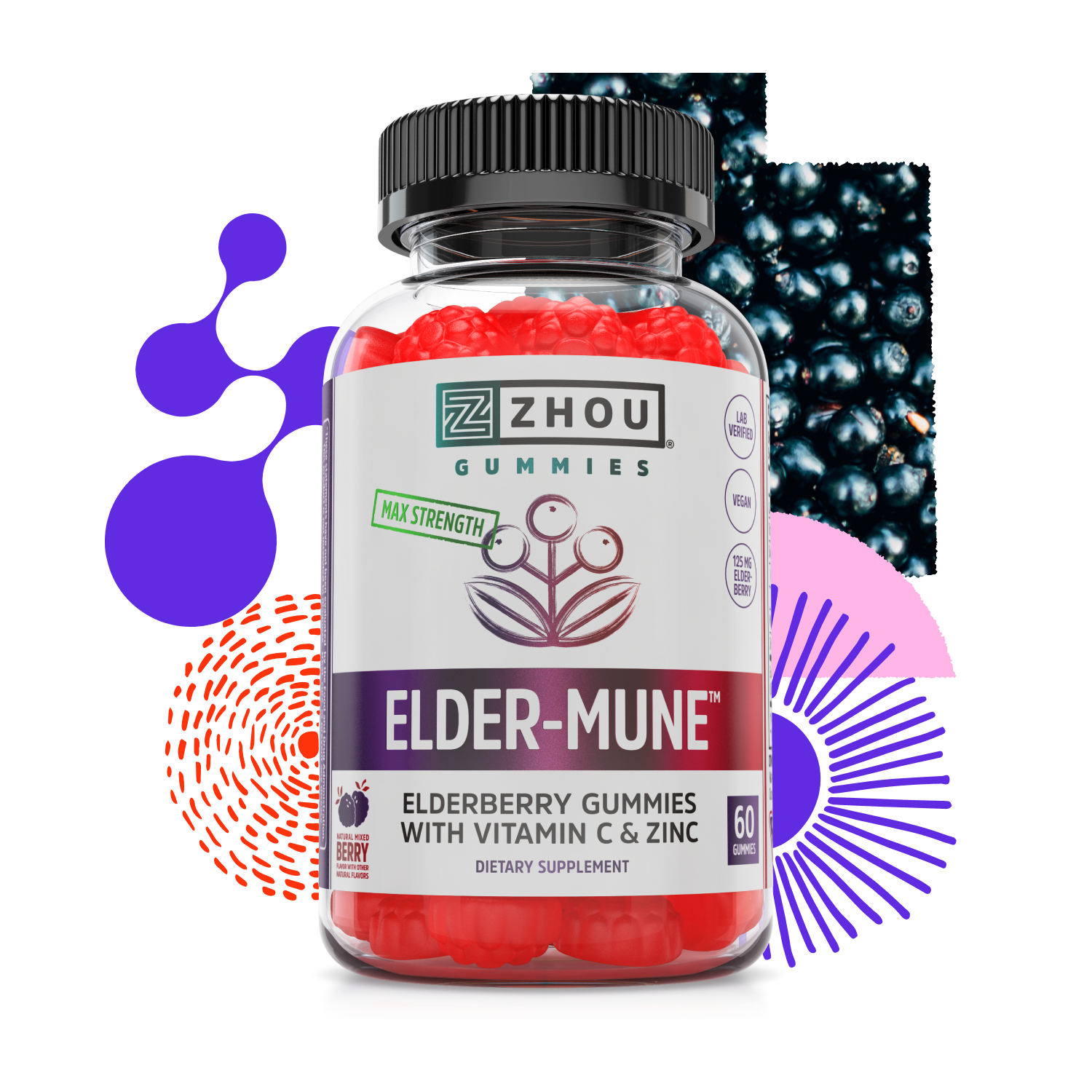 Elder-Mune Elderberry Gummies – Zhou Nutrition