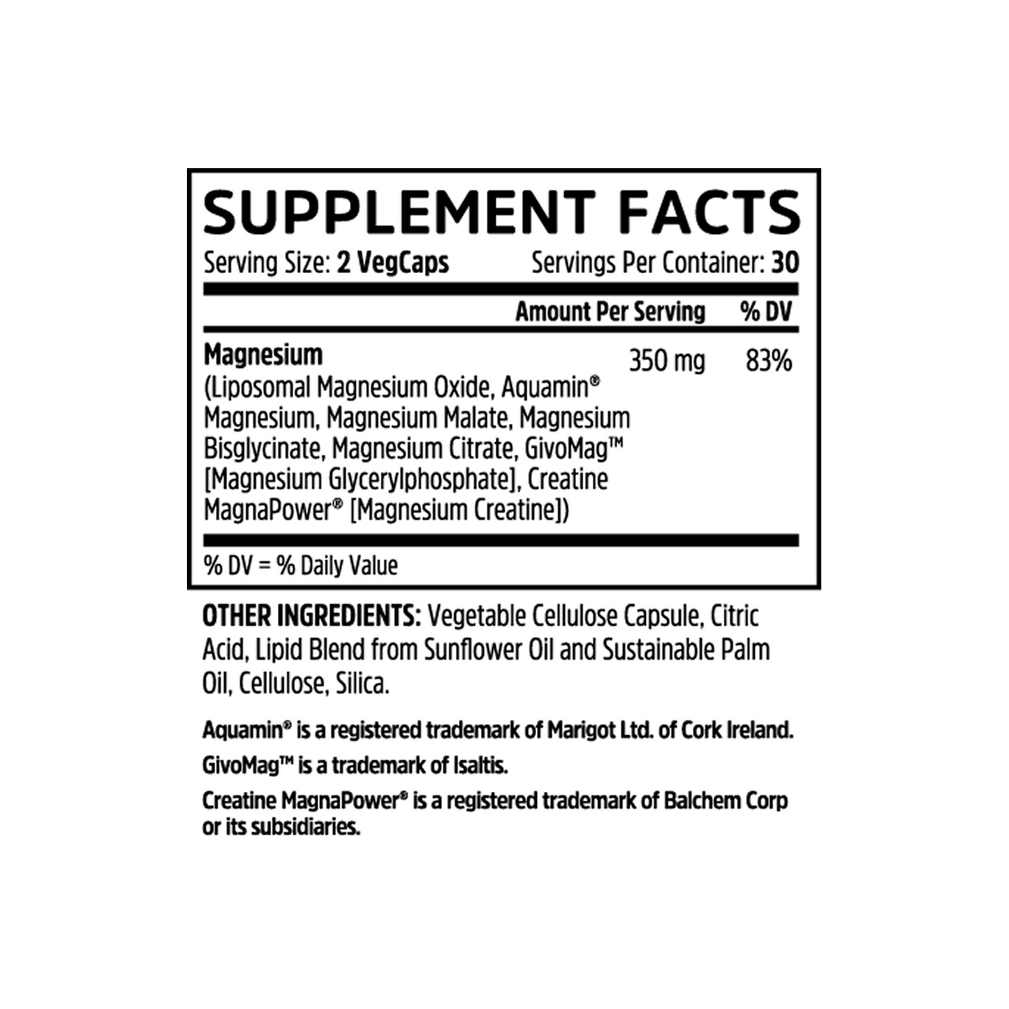 Zhou Nutrition Advanced Magnesium: 7 forms plus Aquamin® & GivoMag® for bone and heart health.