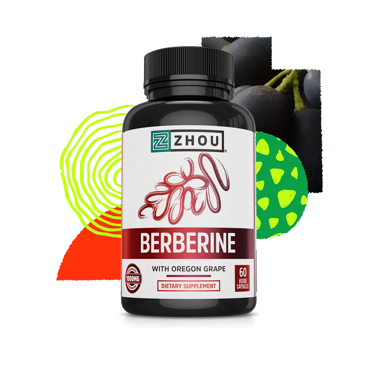 Berberine with Oregon Grape – Zhou Nutrition