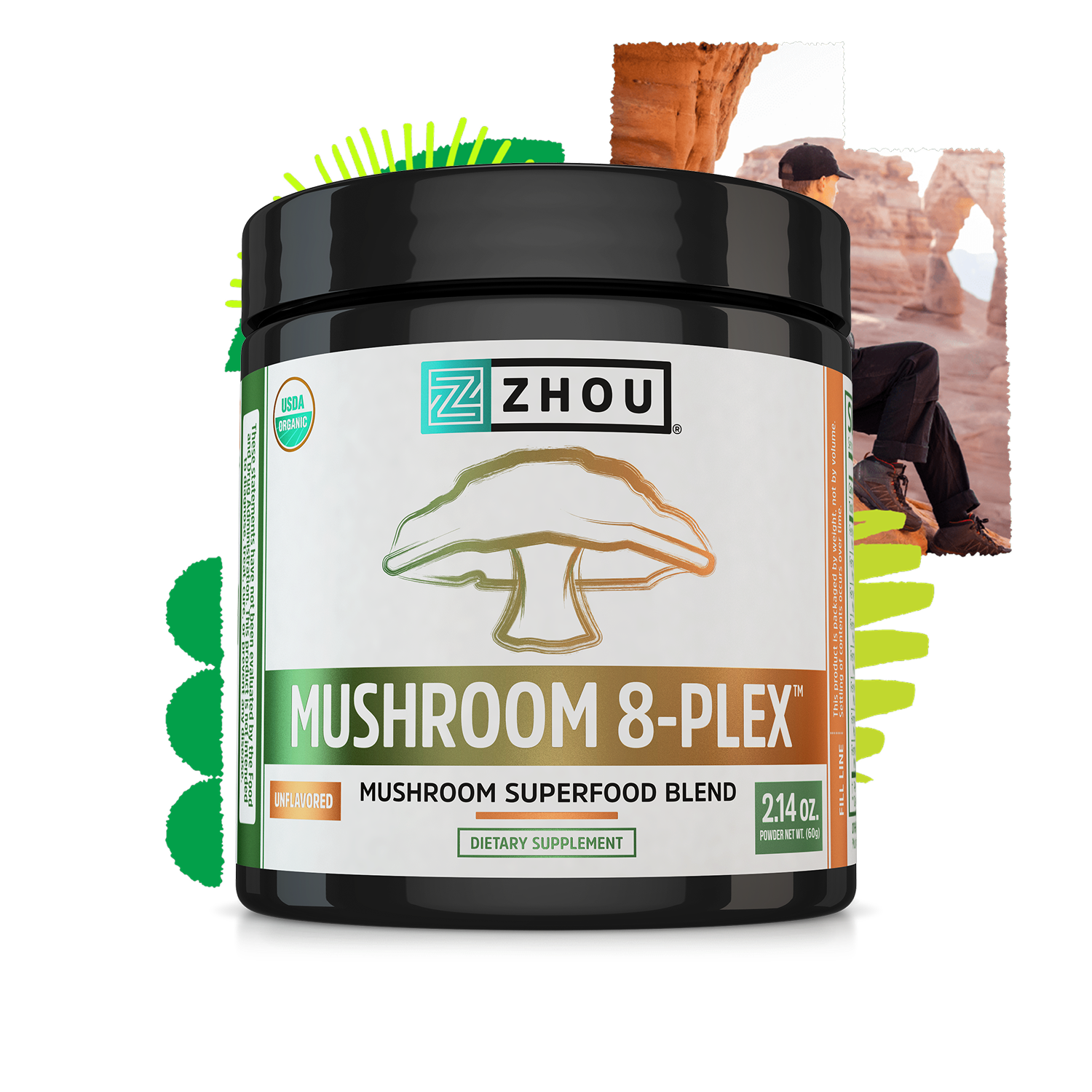 4176 mushroom 820mm×750mm new Mushroom 8-Plex – Zhou Nutrition