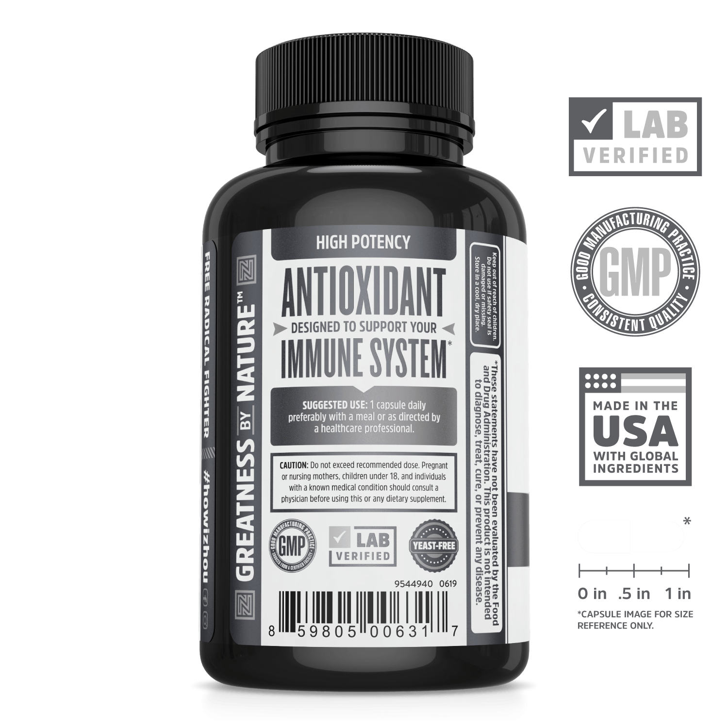Zhou Nutrition Selenium Support Supplement. Lab verified, good manufacturing practices, made in the USA with global ingredients.