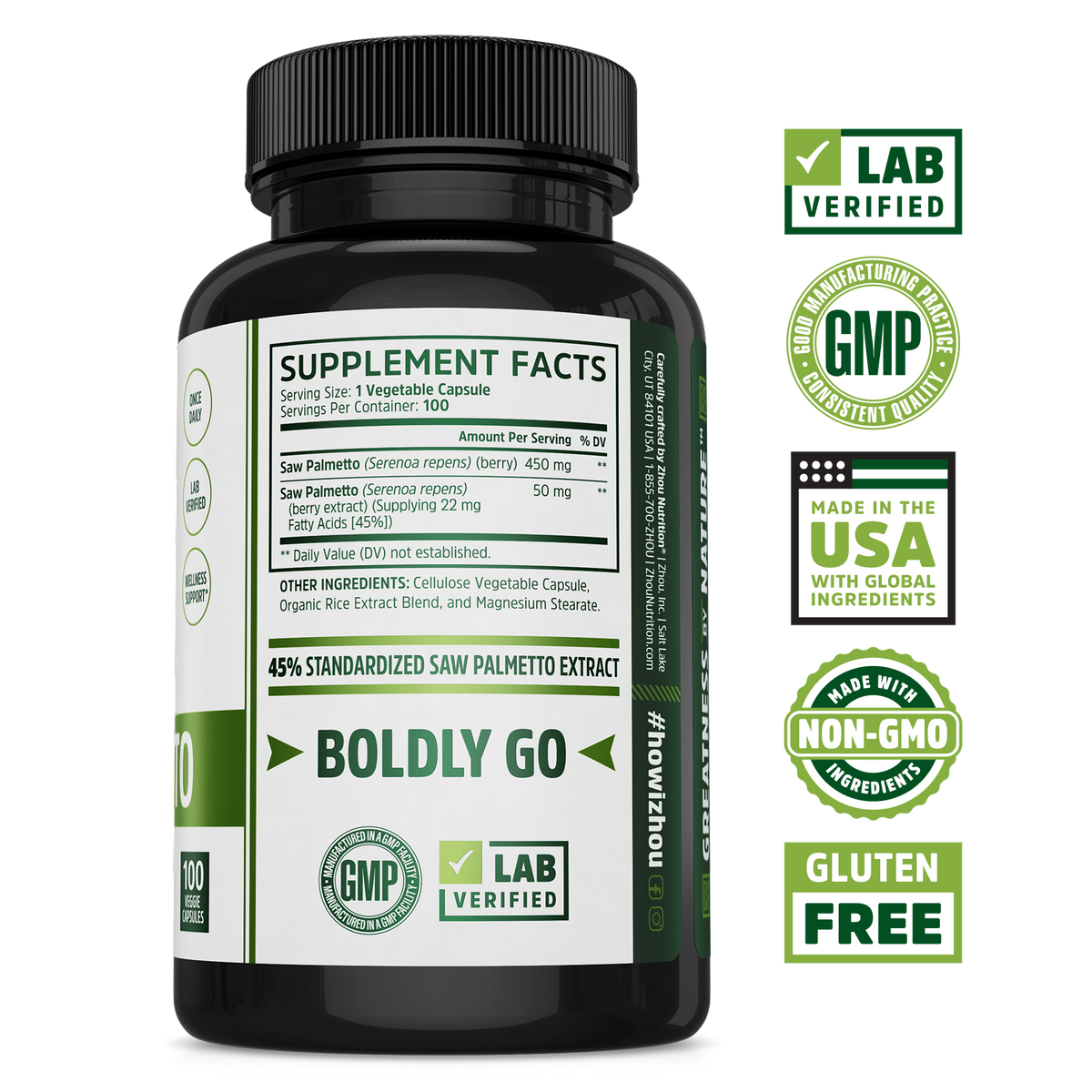 Taoters Saw Palmetto 5300mg - Prostate Health & Hair Support Supplement For Men