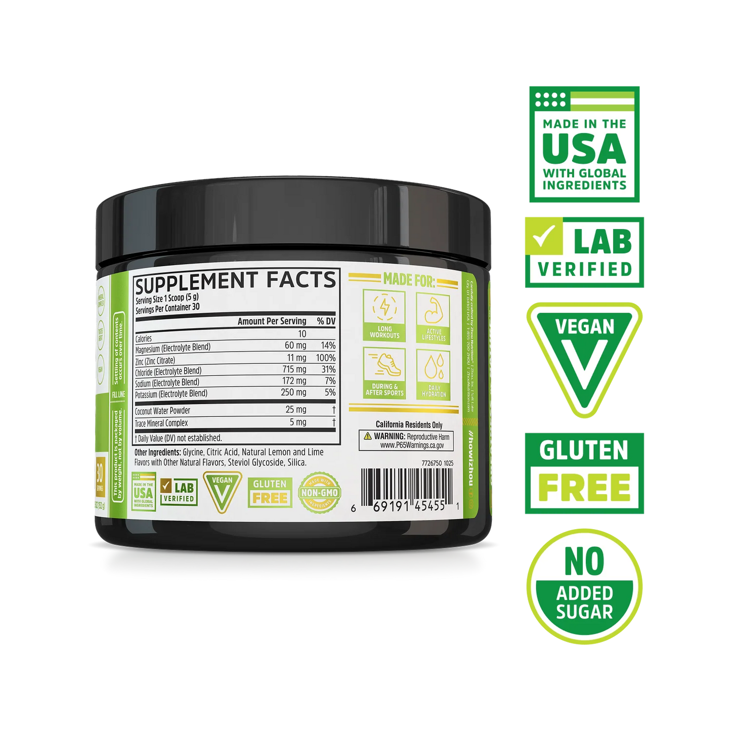 Hydro-Fuel™ Stick Pack + Tub Bundle by Zhou Nutrition; supports electrolyte balance; Made in USA, Vegan, Gluten Free.
