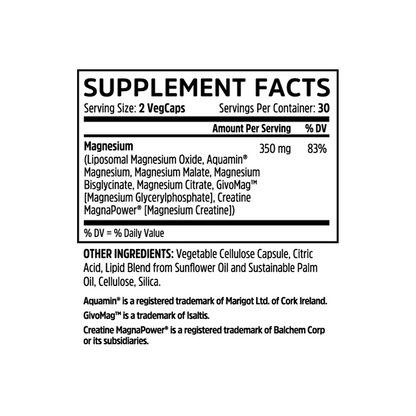 Zhou Nutrition Advanced Magnesium: 7 forms plus Aquamin® & GivoMag® for bone and heart health.