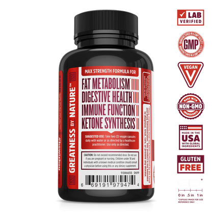 Zhou Nutrition Berberine with Oregon Grape: red bottle for metabolism, digestion, immunity, ketone & blood sugar support.