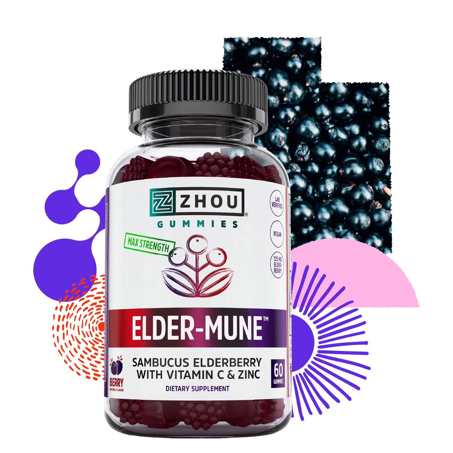 Elder-Mune Elderberry Gummies – Zhou Nutrition Elder-Mune Elderberry Gummies – Zhou Nutrition