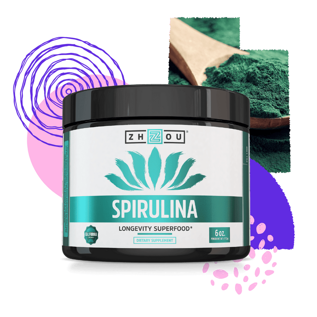 Spirulina Powder Longevity Superfood Zhou Nutrition
