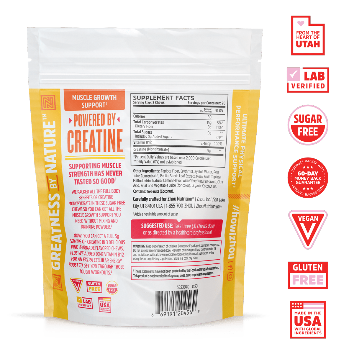 Creatine Chews Zhou Nutrition