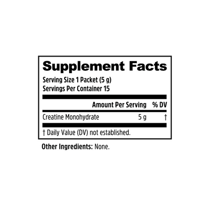 Creatine Stick Pack + Tub Bundle by Zhou Nutrition: 5g creatine/serving, 15 servings, pure formula for muscle power.