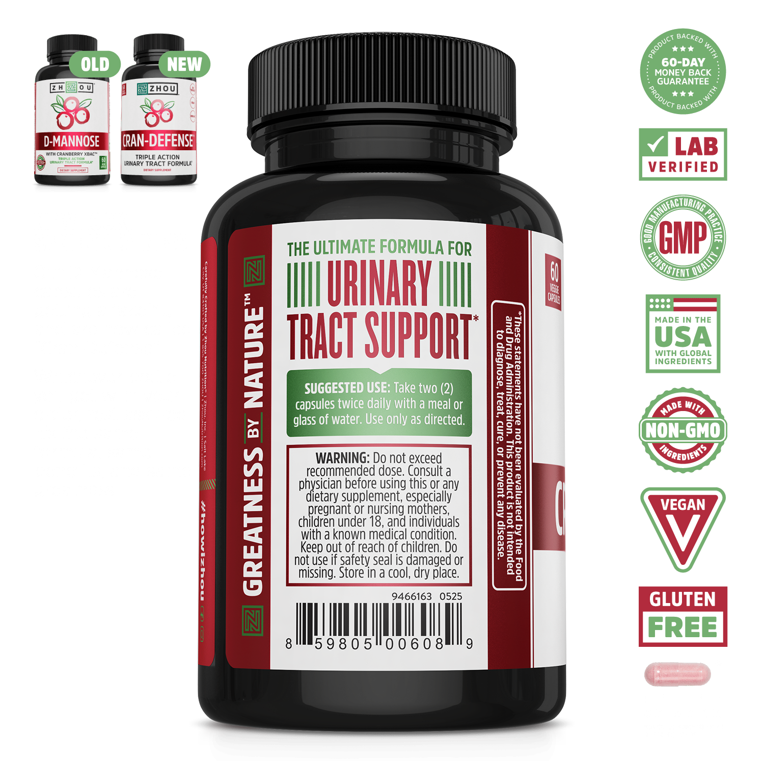 Cran-Defense (D-Mannose) - Urinary Tract Formula – Zhou Nutrition Cran-Defense (D-Mannose) - Urinary Tract Formula – Zhou Nutrition